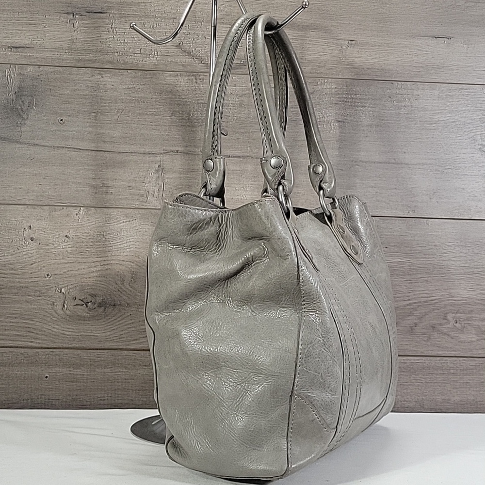 Frye Gray Leather Tote Bag - Picture 3 of 13